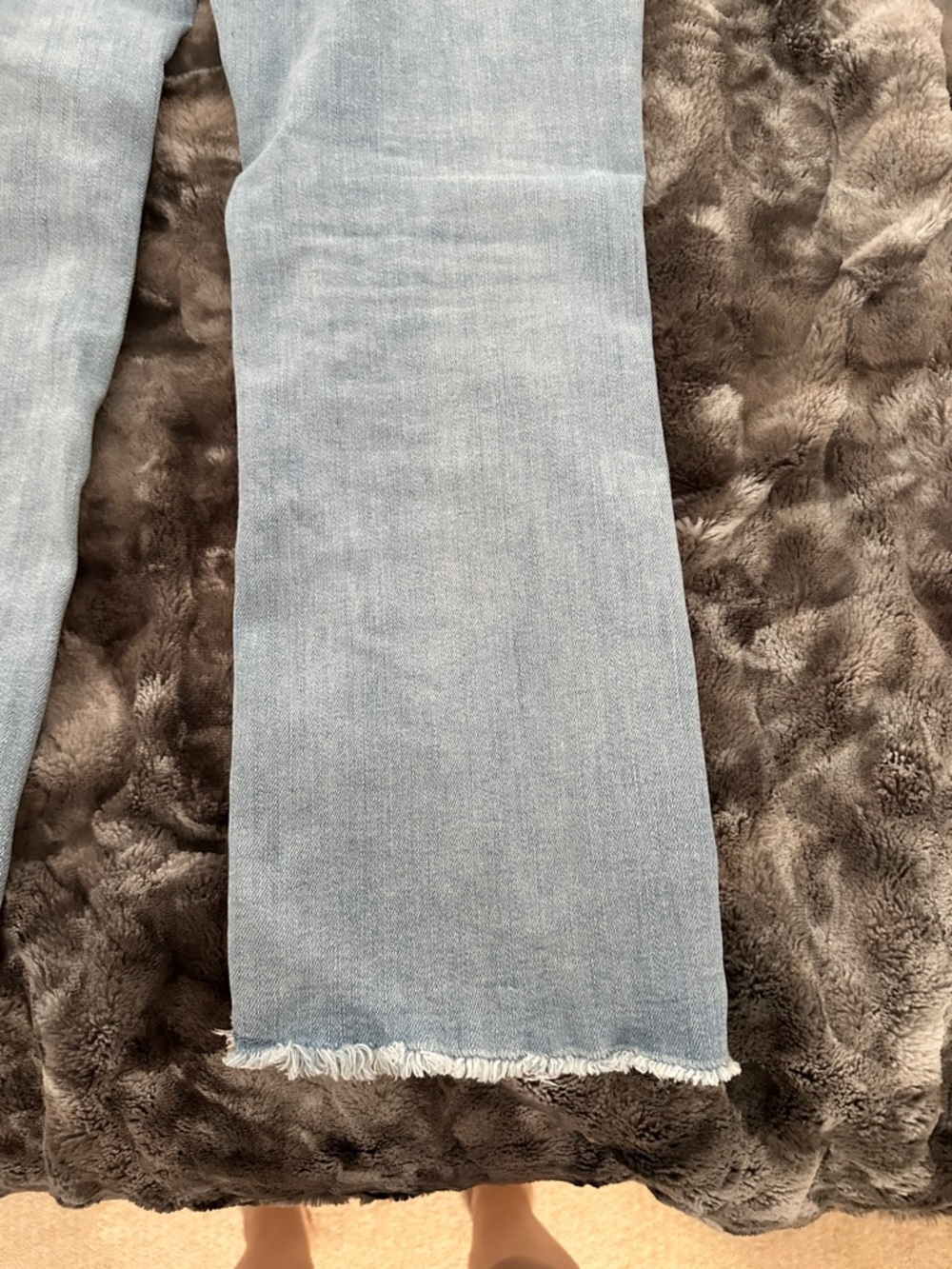 Pinkblush Light Blue Raw Edge Crop Jeans - Picture 11 of 11